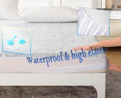 ZC24008  Ultra Soft  Premium Carved Velvet Waterproof Mattress Protector/Cover/Pad