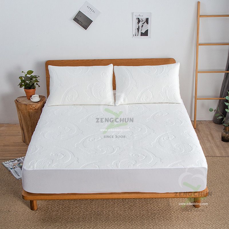 Zinc ion infused jacquard waterproof mattress protector