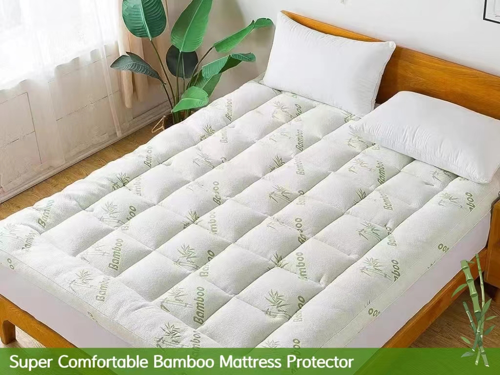 Natural antibacterial cooling bamboo super soft filling mattress topper /cover / pad