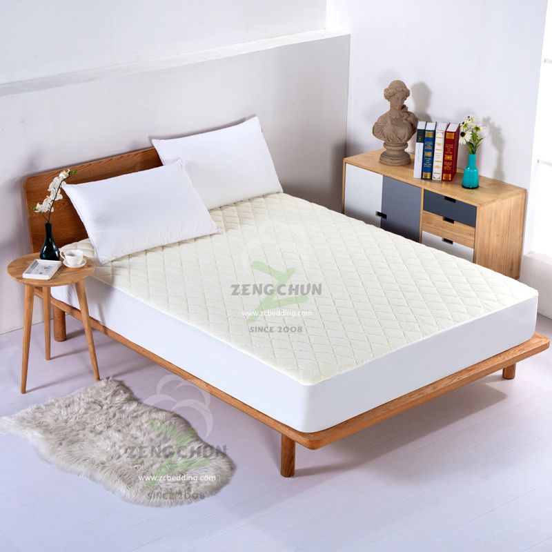 BAMBOO TERRY CLOTH QUILTED WATERPROOF MATTRESS PAD