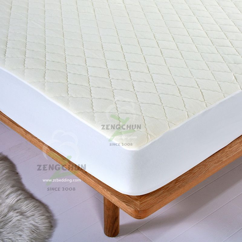 BAMBOO TERRY CLOTH QUILTED WATERPROOF MATTRESS PAD