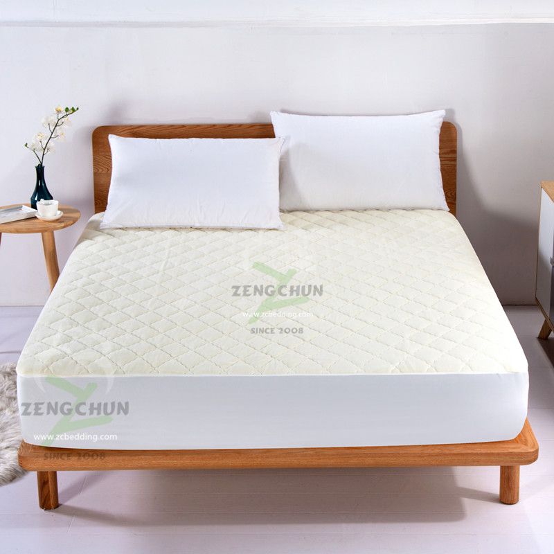 BAMBOO TERRY CLOTH QUILTED WATERPROOF MATTRESS PAD